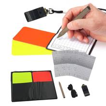 1 Set Sport Football Soccer Referee Wallet Notebook With Red