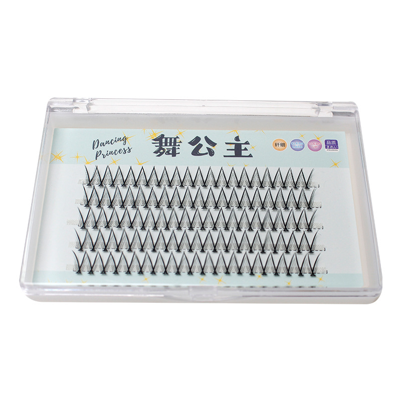 Dingsen False Eyelashes Factory Cross-Border Stable Supply V-Type Magnolia Single Cluster Individual False Eyelash 5 Rows Comic Eyelash