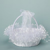 new pattern Wedding celebration Flower basket Lace love lace white bow portable Flower basket activity Handle Manufactor wholesale new pattern Wedding celebration Flower basket Lace love lace white bow portable Flower basket activity Handle Manufactor wholesale