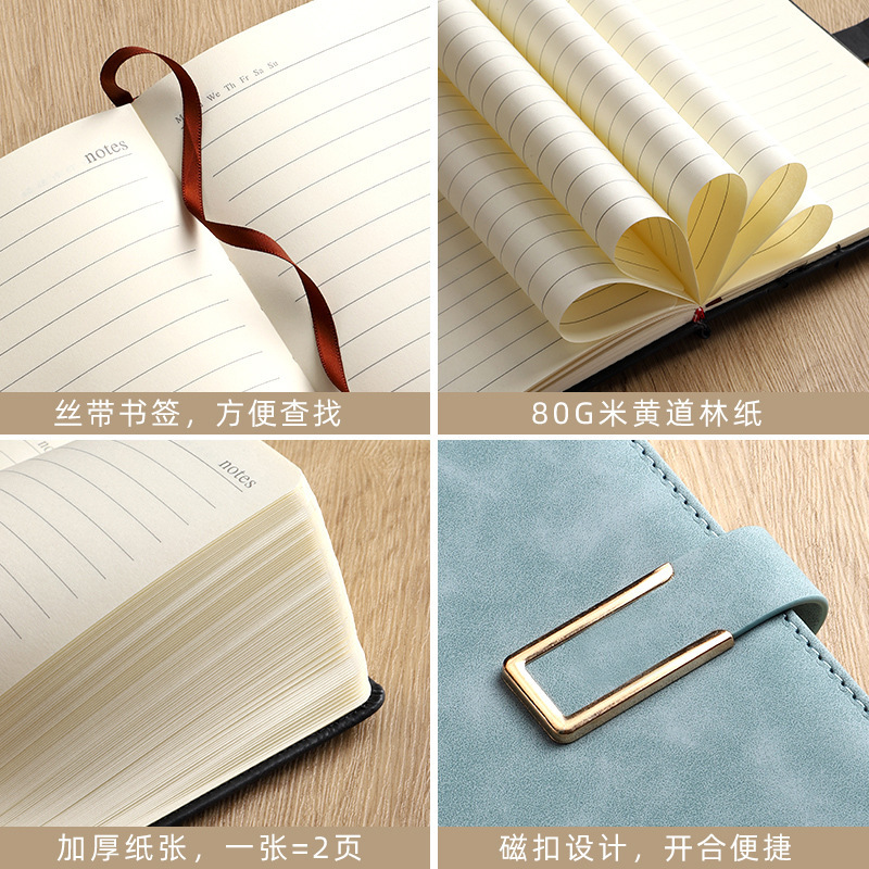 Notebook Custom Cover Logo Business Notebook Detachable Office Meeting Soft Leather Loose Spiral Notebook Wenzhou Notepad