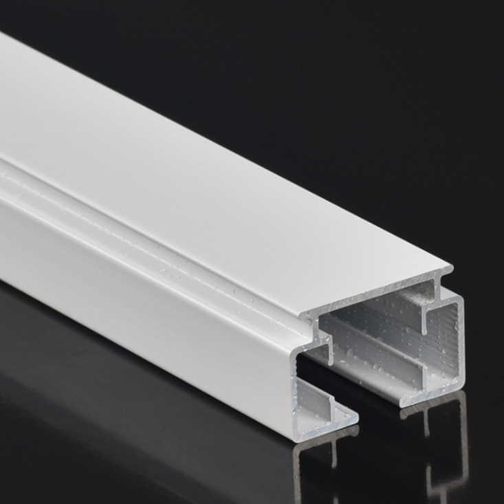 智能电动杜亚轨道配件电泳白色老尚飞电动窗帘轨道现货