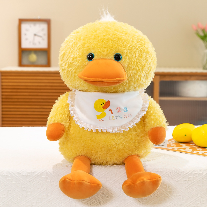 跨境嘟嘟大黄鸭子毛绒玩具动物儿童女生礼物可爱公仔睡觉抱枕大号