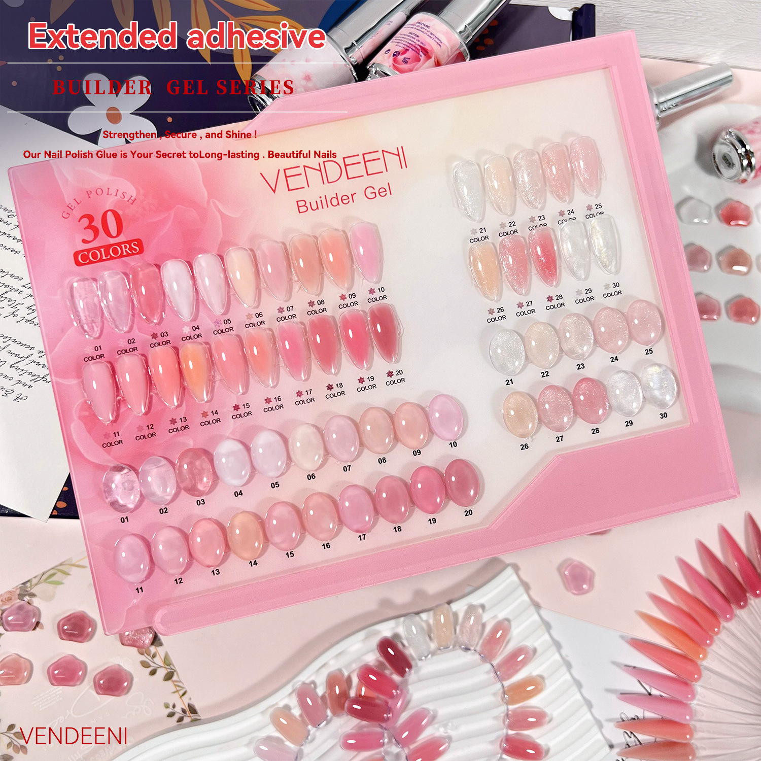 30 Color Set Transparent Color UV Polish 2024 New Pure Color Moonlight White Pink Rubber Base Gel Suit Wholesale