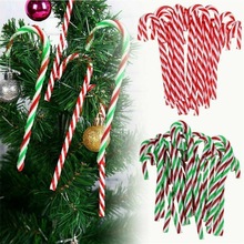 豪贝新款圣诞节装饰用品圣诞树挂件圣诞糖果拐杖红白拐杖场景装饰