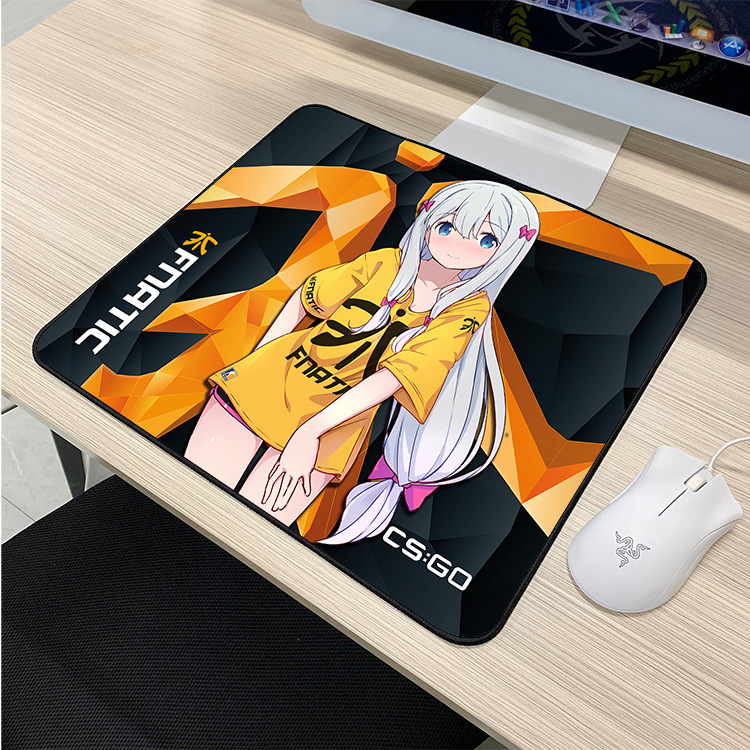 二次元动漫可爱女孩娘化战队电竞游戏鼠标垫大号加厚锁边定制批发
