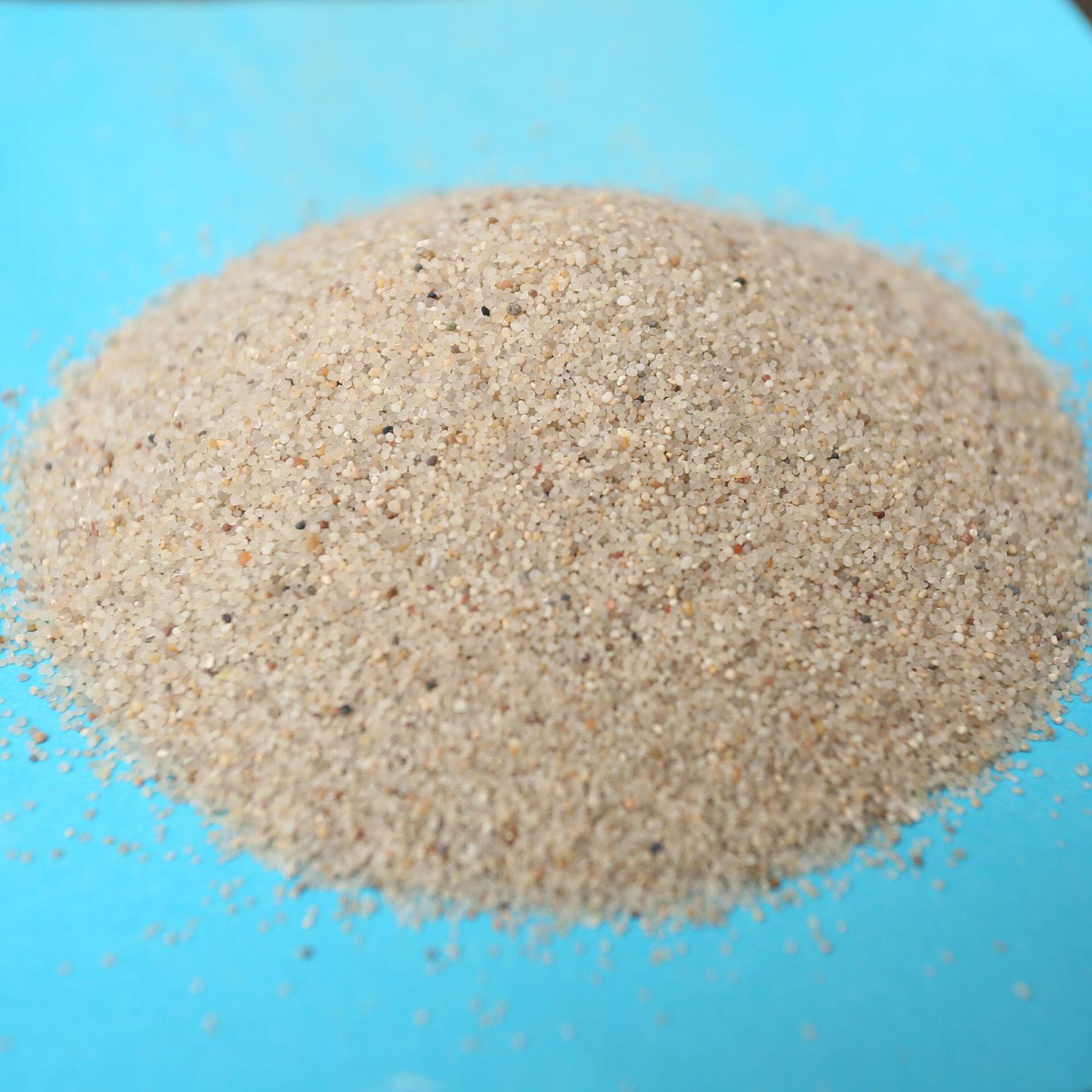 厂家直供儿童乐园沙池用质感圆粒海沙 水洗沙 白色沙子幼儿园用沙