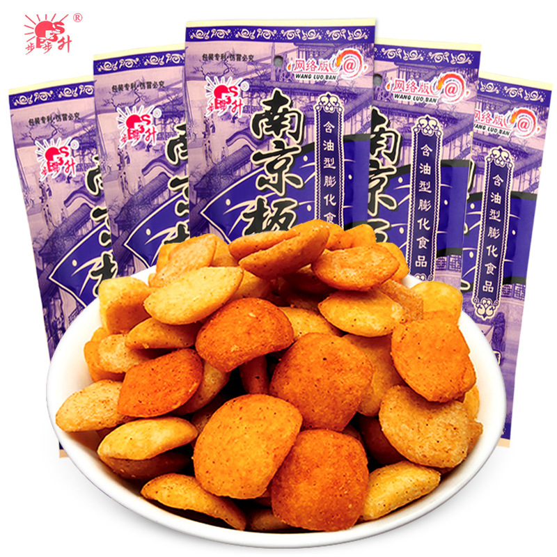 步步升南京板鸭8090后童年怀旧素烤鸭味休闲零食网红膨化小吃批发