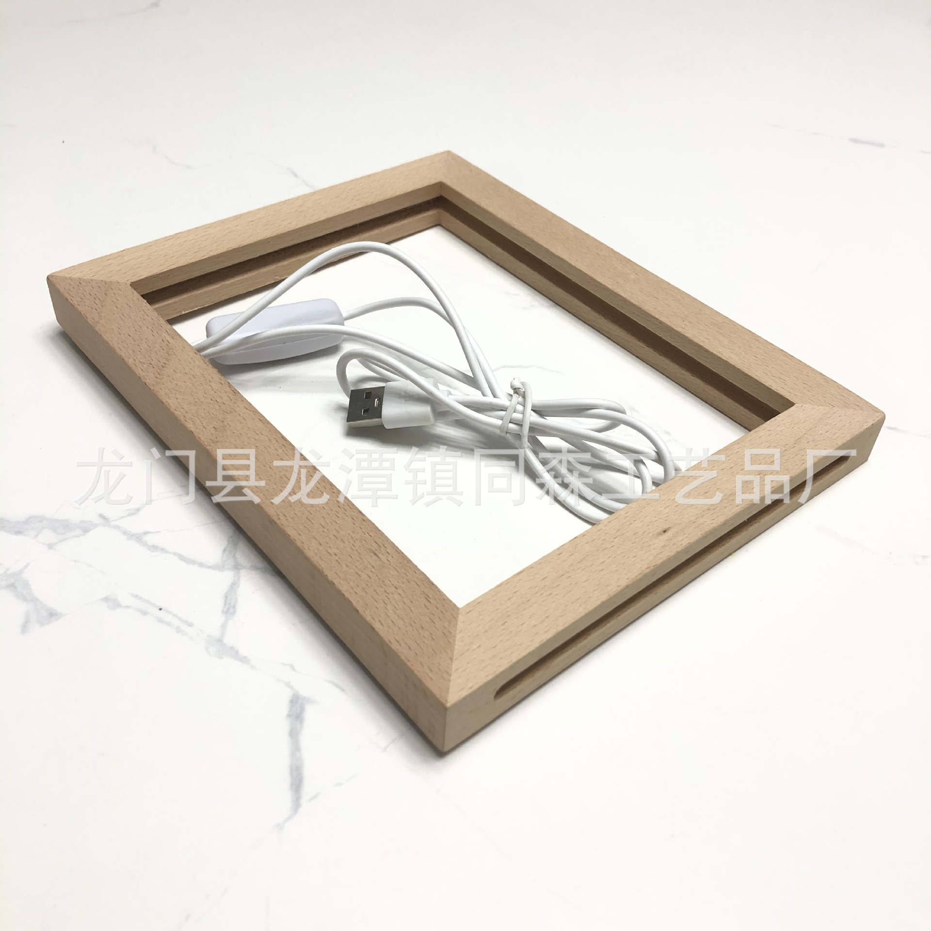 Solid Wood Luminous Photo Frame 3d Small Night Lamp Photo Frame Diy Wooden Photo Frame Acrylic Led Light Creative Leaf Carving Photo Frame
