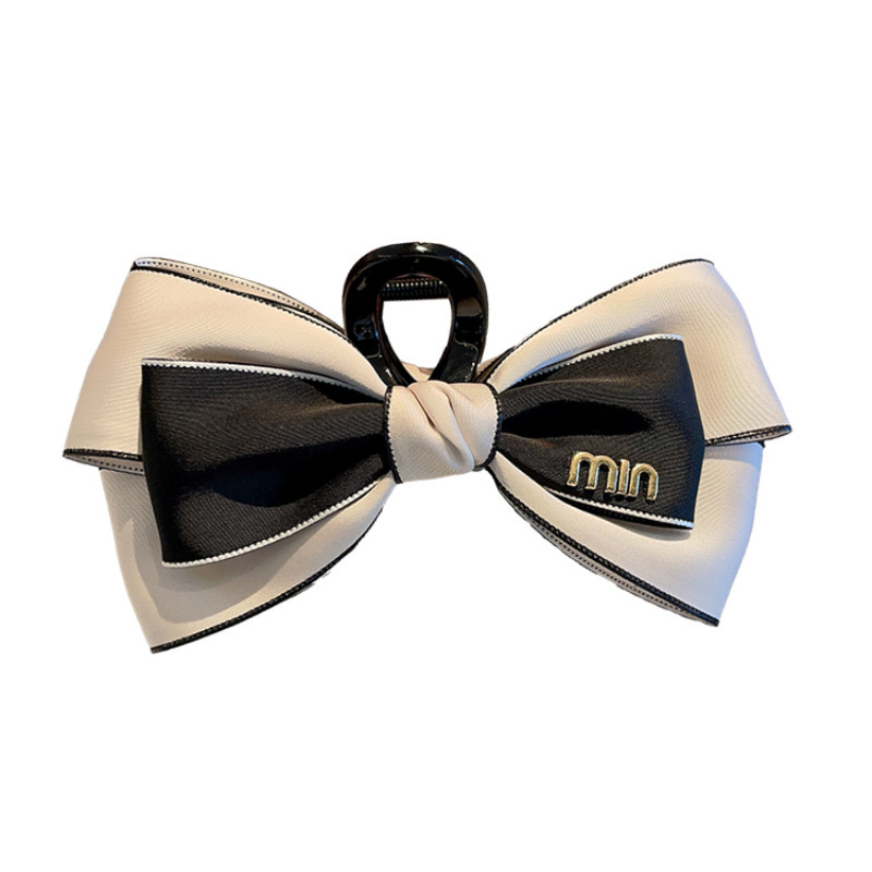 High-Grade Big Bow Hairpin Elegant Style Double-Sided Shark Clip on the Run Princess Girl Large Size Grip Hairpin