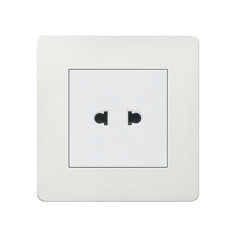 欧标美式二极插座面板10a2孔两孔家用墙壁二孔充电桩电源插座86型