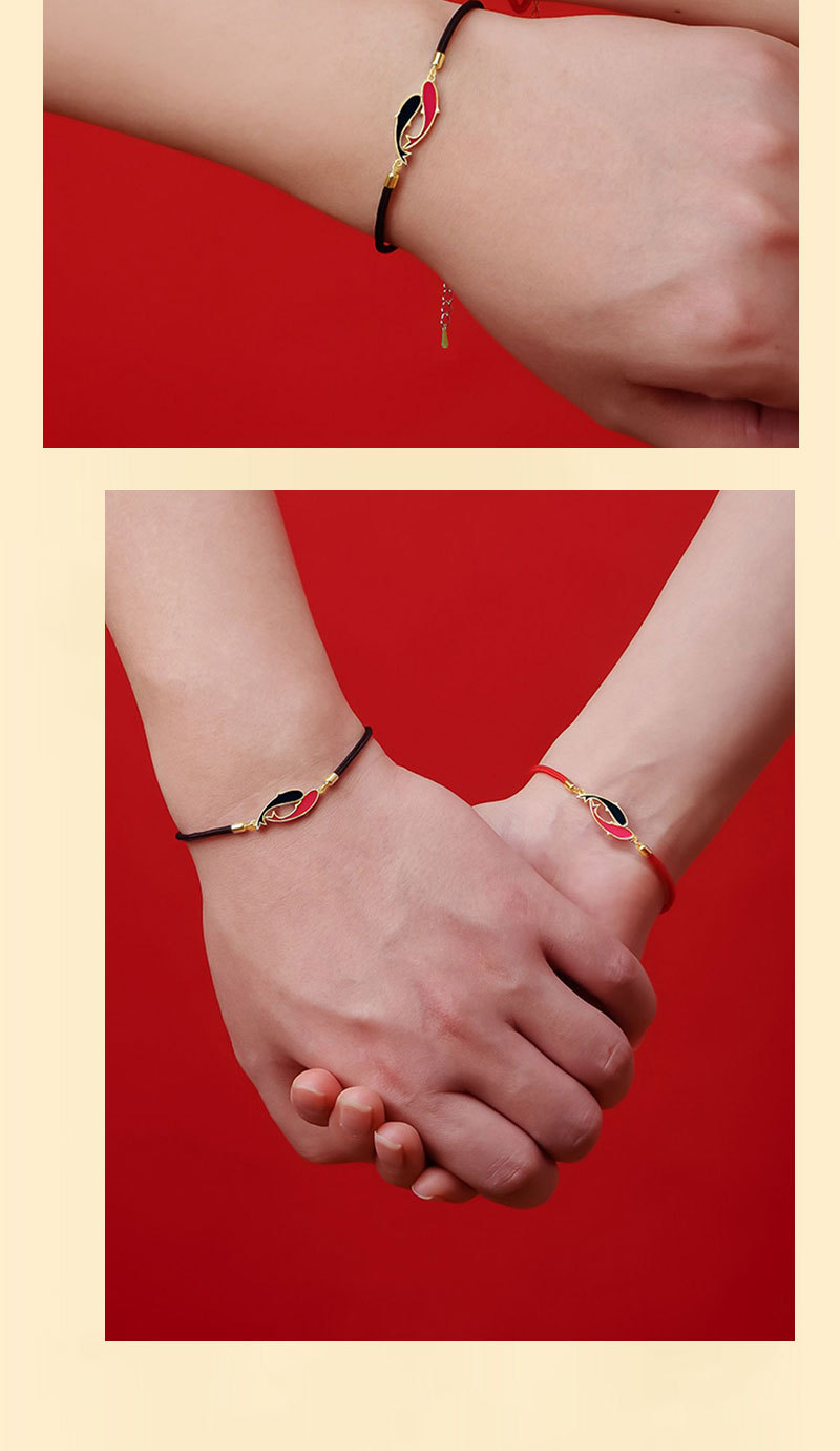 国潮余生有你情侣手链情侣款红绳锦鲤手绳男女情人节生日礼物手环