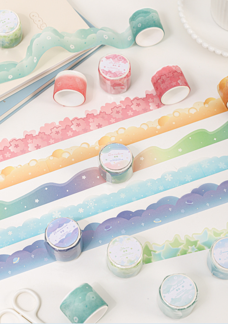 纸染 异形和纸胶带 梦境圆舞曲系列 小清新ins风手帐diy装饰贴8款