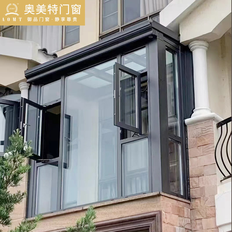 佛山厂家定制断桥铝合金门窗封阳台落地隔音隔热系统窗户纱窗一体