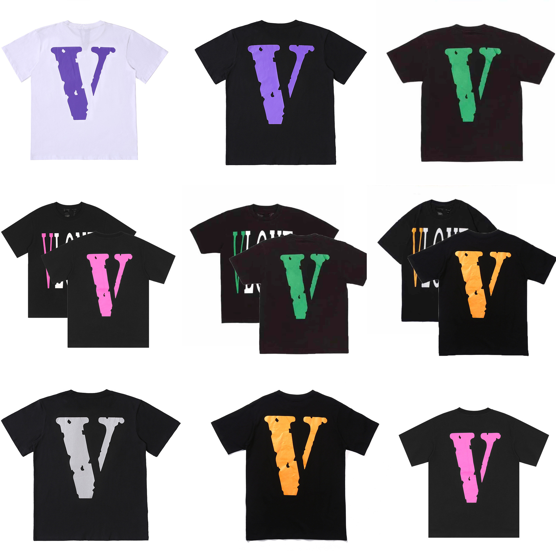 王一博同款潮牌vlone jerry短袖后背大v宽松t恤男女情侣ins高街嘻