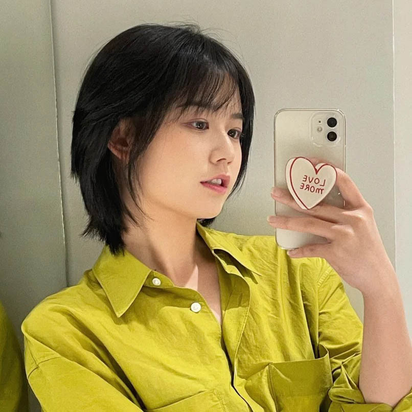假发女短发中性风男款帅气狼尾气质修脸鲻鱼头短直发自然全头套式