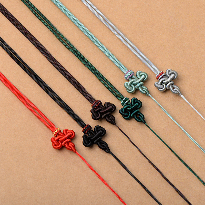 编织文昌结考试上岸项链绳翡翠吊坠高货绳可调节玉器翡翠可调挂绳