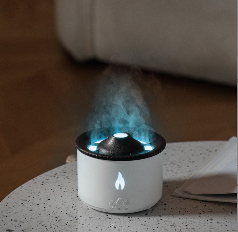 Water Drop Humidifier Flame Aroma Diffuser Household Large Capacity Intelligent Volcano Spray Atomizer Wholesale