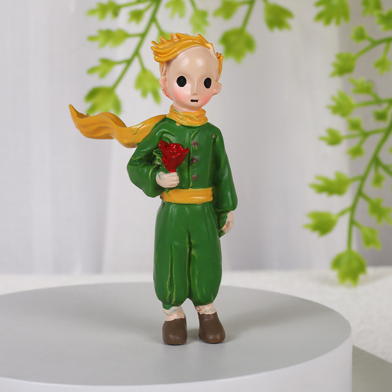 Little Prince Rose Hand-Made Cake Office Decoration Resin Crafts Decorations Photo Shooting Decoration Blind Box Wholesale