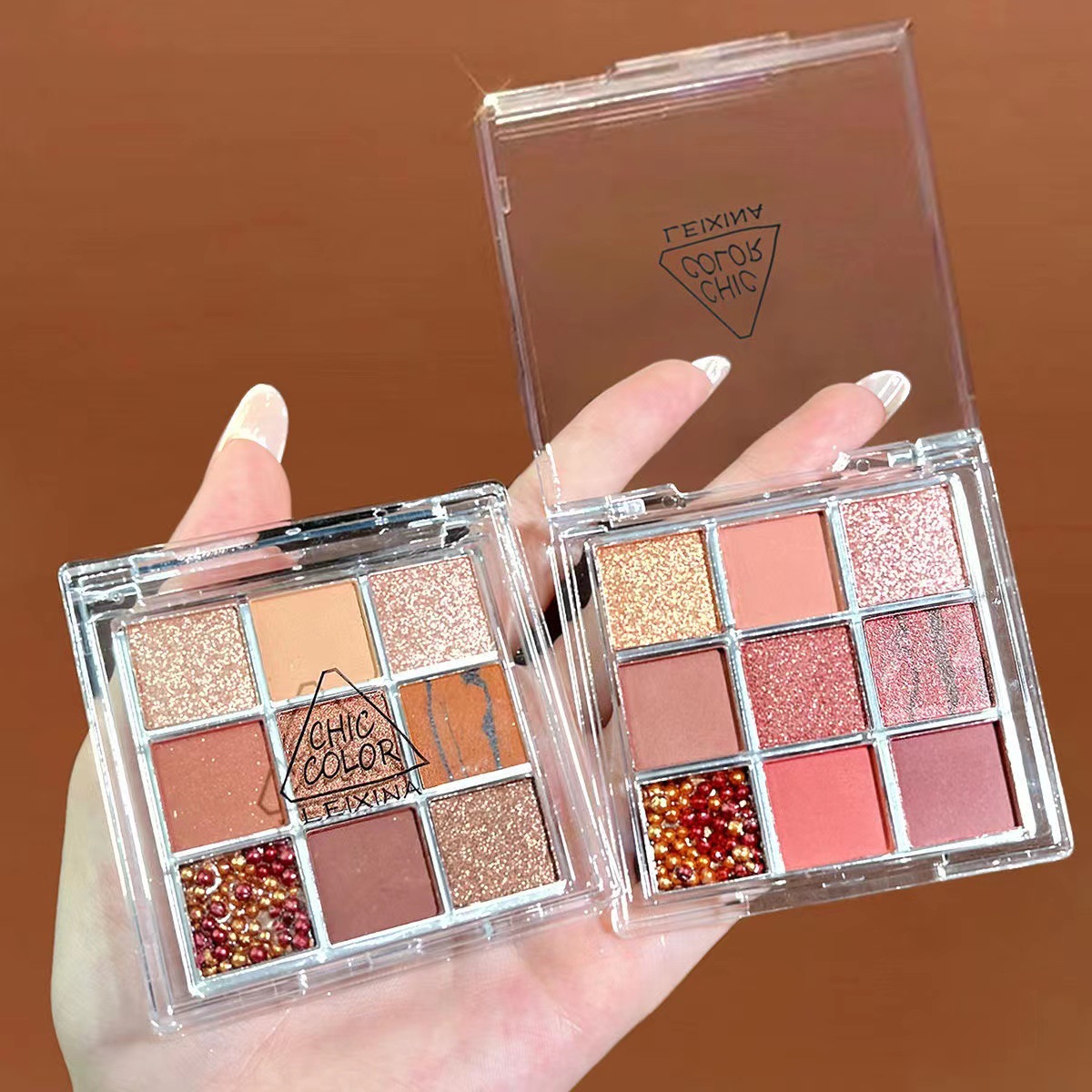 leixina蕾西娜九色透明眼影盘珠光超闪亮晶晶持久不脱妆学生平价-阿里