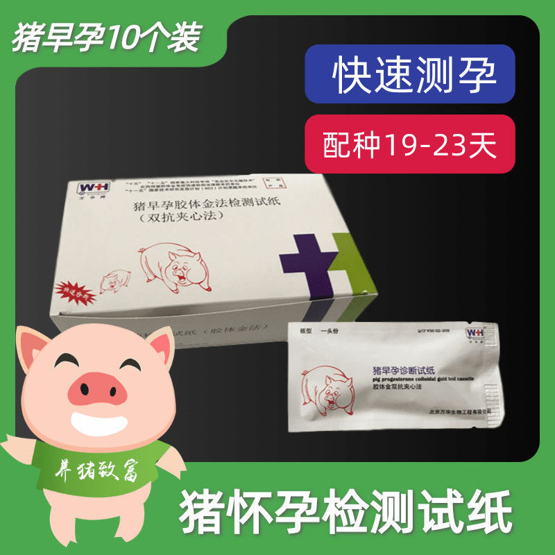兽用母猪测孕纸猪用测孕试纸猪用早孕试纸10个装