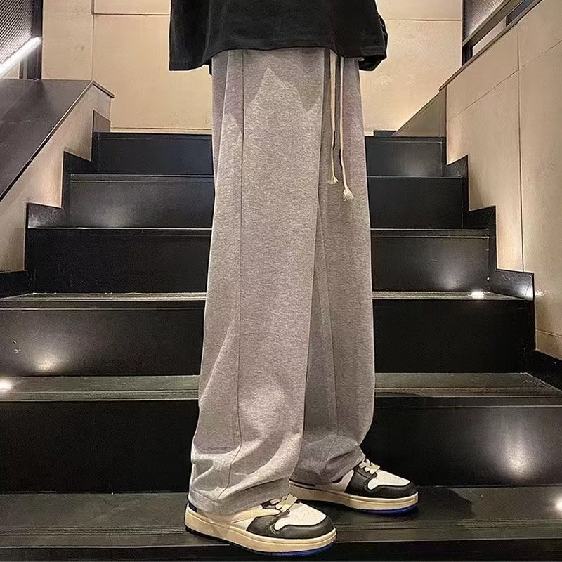 Summer Sports Loose Casual Pants Men and Teenagers Straight Wide-Leg Pants American Versatile Sports Trousers Drape Fashion Brand