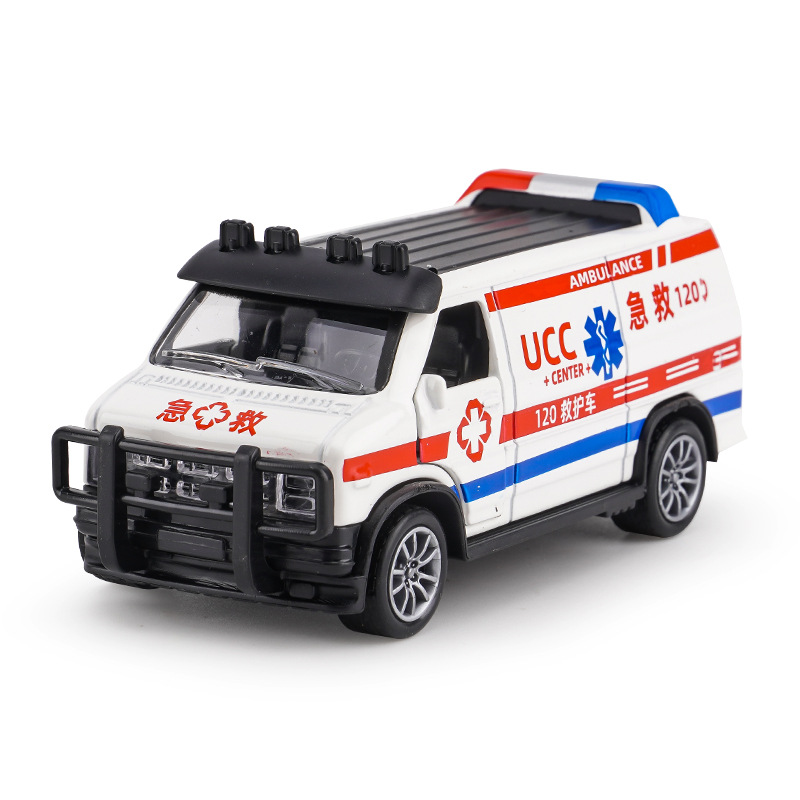 Internet Celebrity Live Broadcast Children's Toys Live Metal Car Puzzle Police Car Model Baby's Toy Car Supermarket Stall Wholesale