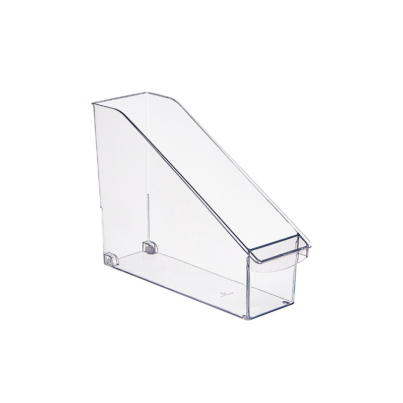 Factory Wholesale Oblique Desktop Storage Box Pet Transparent Box with Pulley Kindergarten School File Organizing Box