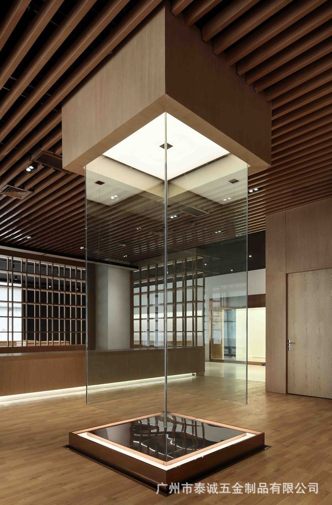 展览厅艺术馆历史文物展示柜悬空古董玻璃陈列柜led灯纪念品展柜