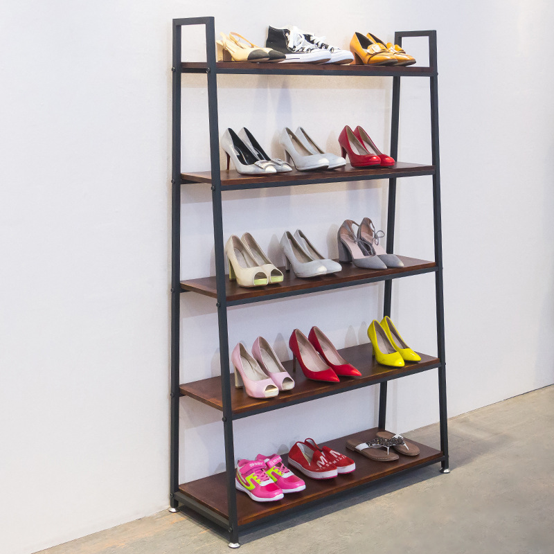 商场店铺用鞋店鞋架鞋子展示架男女童鞋包包陈列柜实木落地式货架