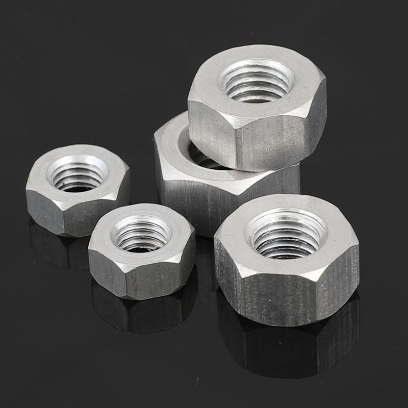6061铝合金螺母六角螺帽螺丝帽螺栓帽m2m3m4m5m6m8m10m12m14m16