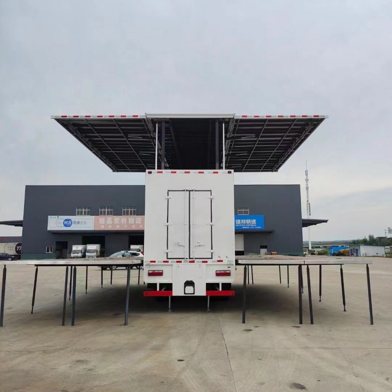 国六大运江淮东风舞台车双面展开三屏中型移动舞台车 led流动演出