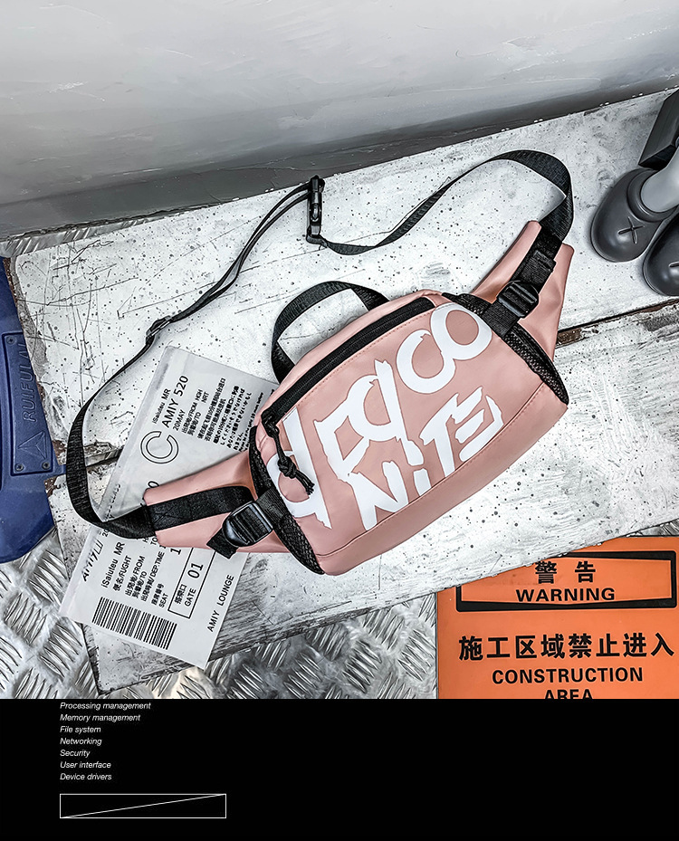 Cross-Border Men's and Women's Handbags 2022 New Street Trendy Unique Chest Bag Female Korean Style Student Nylon Crossbody Waist Bag Male