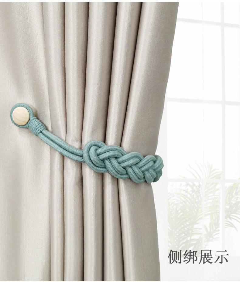 汉雅 跨境窗帘 束带窗帘纱绑带窗帘找扣窗帘磁力绑带窗帘扎带配件