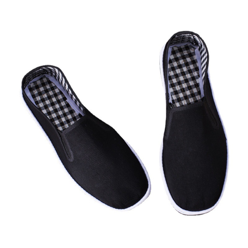 Factory Old Beijing Cloth Shoes Strong Cloth Soles Black Cloth Shoes Rubber Sole Imitation Tire Men Cotton Shoes