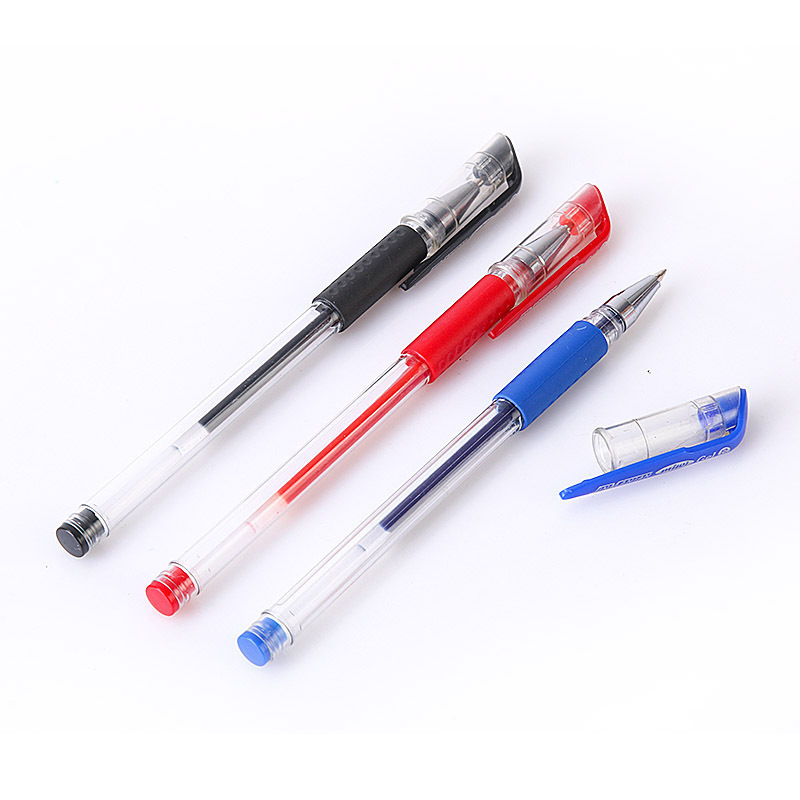 Office Gel Pen Black 0.5mm Bullet Stationery Wholesale Ball Pen Carbon Pen Blue and Red Bulk for Students