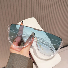新款未来感科技半框眼镜时尚金属质感穿搭墨镜潮流走秀滑雪太阳镜