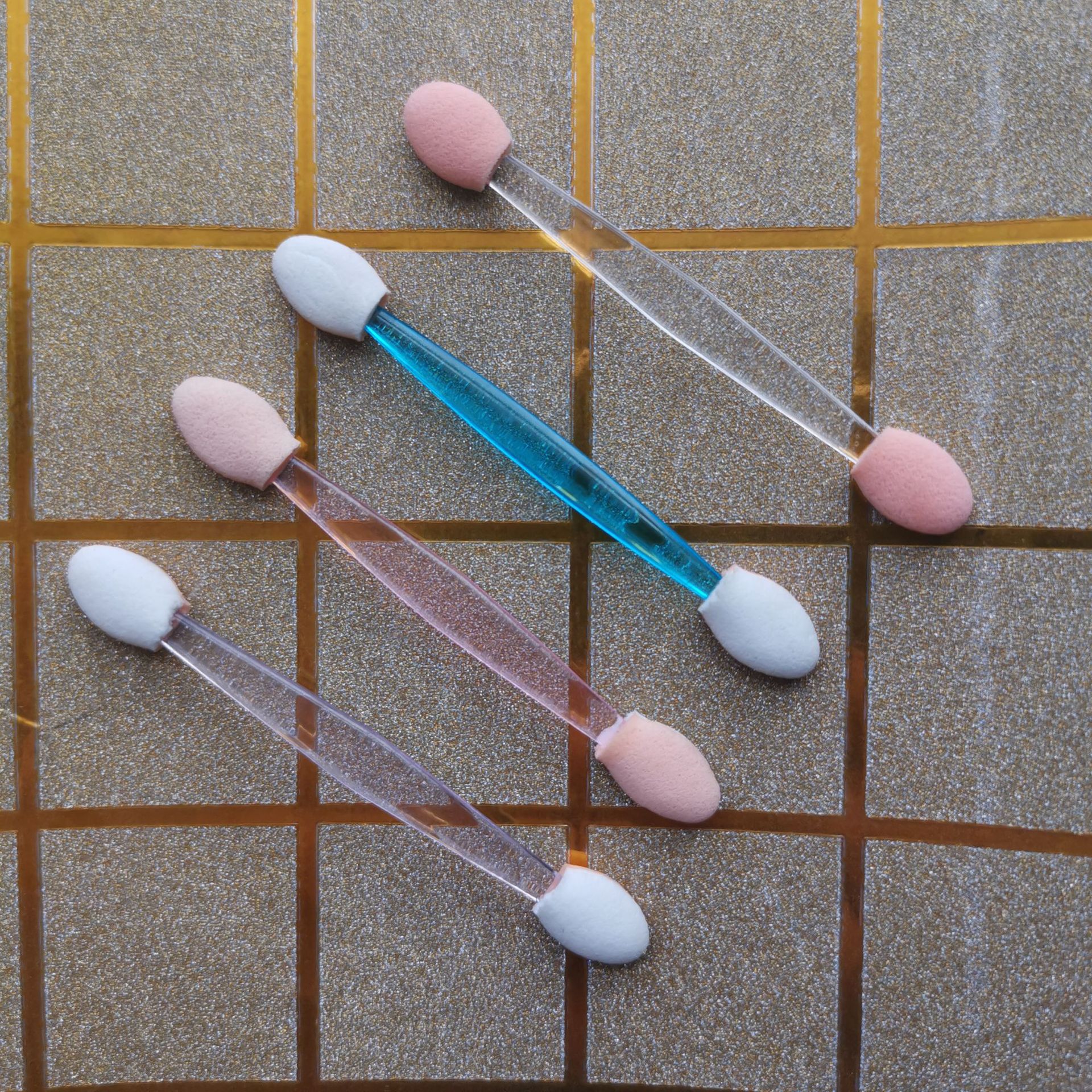 用具懒人乳胶双头海绵眼影棒批发眼部化妆刷一次性眼影刷12支套装