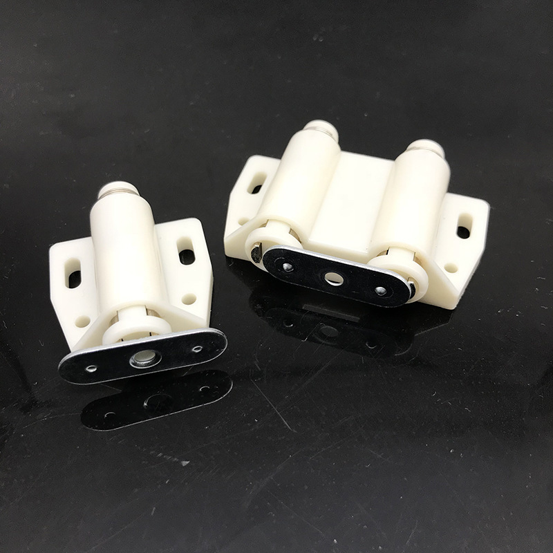 单双头玻璃门反弹器免拉手柜门磁吸衣橱柜隐形对开门碰珠反弹门吸