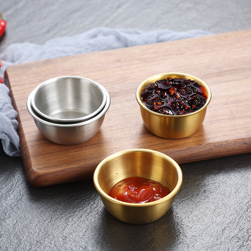 304不锈钢酱料杯调料碟味碟商用西餐牛排蘸料小碗沙拉番茄酱汁杯