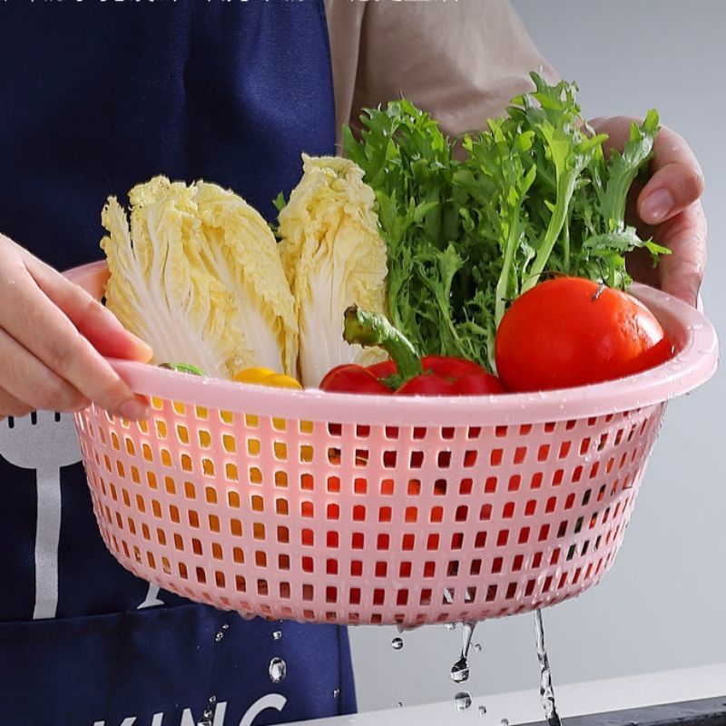 塑料沥水篮洗菜盆洗菜篮创意淘米洗水果菜篮子水果盘藤编伴手礼篮子