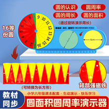 小卡尼圆周长演示器推导学具小学六年级数学上册圆面积圆周率教具