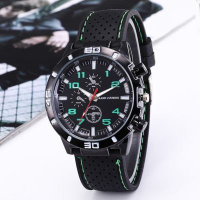 New Wish Hot Selling Foreign Trade Sports Silicone Fashion Racing Business Quartz Men's Watch Watch Wholesale