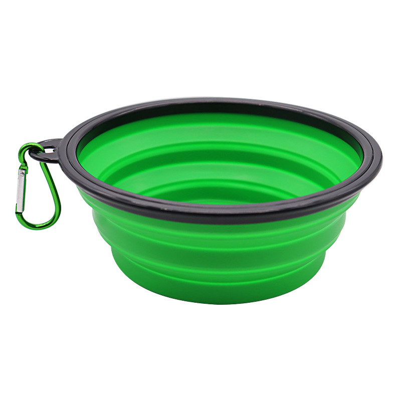 Portable Outdoor Pet Silicone Foldable Bowl Dog Food Bowl Feeder Cat Drinking Water Anti-Tumble Dog Bowl Wholesale