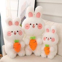 肉嘟嘟胡萝卜兔毛绒玩具可爱小兔子玩偶布娃抱枕女生节日礼物跨境