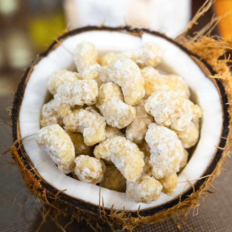 泰国进口冠吉泰椰汁腰果现货腰果坚果炒货批发清甜椰香酥脆腰果