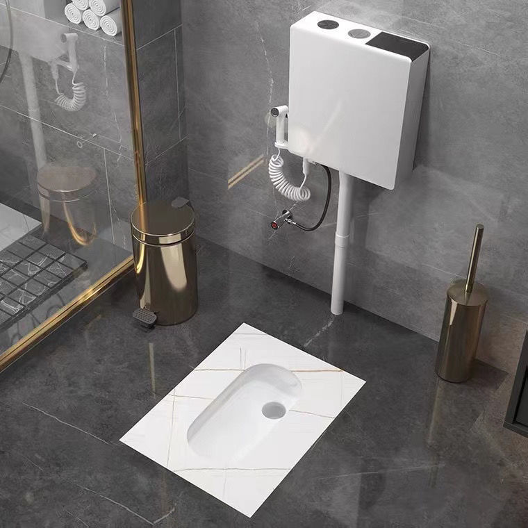 蹲便器生产批发岩板家用防臭防滑蹲坑陶瓷便池厕冲水箱卫生间套装