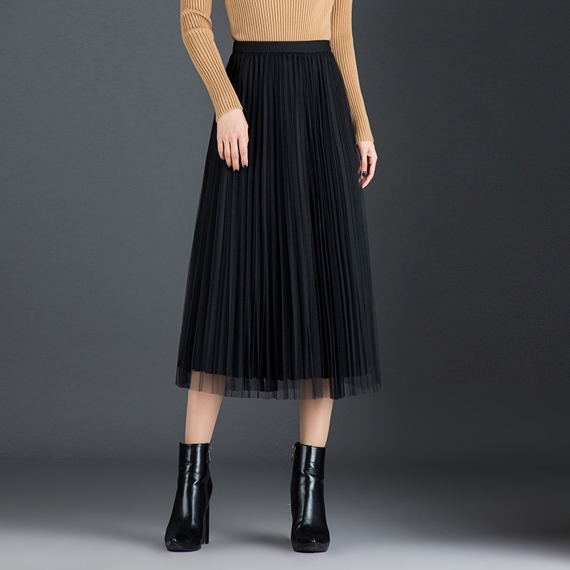 不规则荷叶边雪纺半身裙女夏2024新款高腰a字鱼尾包臀气质中长裙