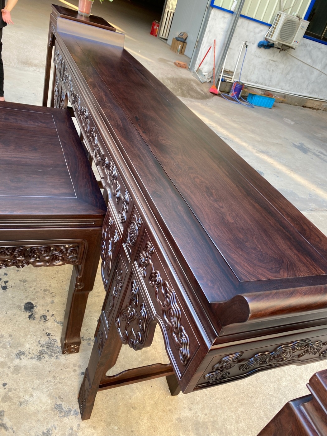 大厅大院客厅大堂黑檀实木红木神台中堂供桌玄关佛台佛龛条案组合