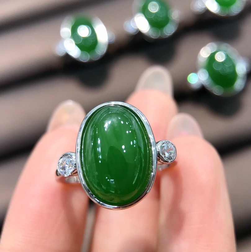 和田碧玉戒指面