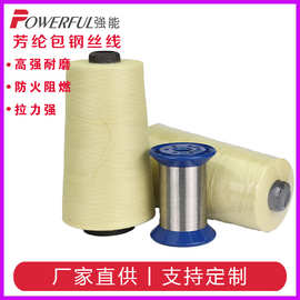 芳纶包钢丝线防火阻燃耐高温 凯夫拉纤维线阻燃服装工业产品缝纫